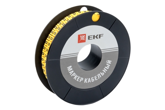 Маркер кабельный 2,5 мм2 "B" (1000 шт.) (ЕС-1) EKF PROxima (200уп)