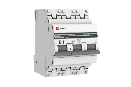Автоматический выключатель 3P 1А (D) 4,5kA ВА 47-63 EKF PROxima (40шт)