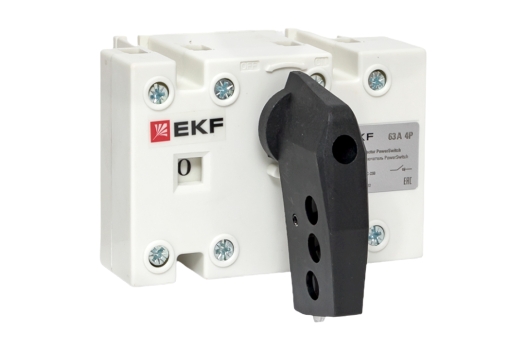 Рубильник-выключатель 63A 4P c рукояткой управления для прямой установки PowerSwitch EKF
