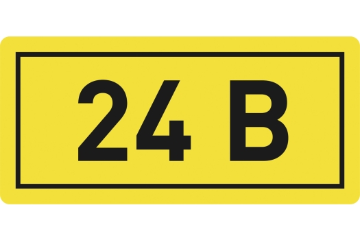 Наклейка "24В" (10х15мм.) EKF PROxima (100шт)