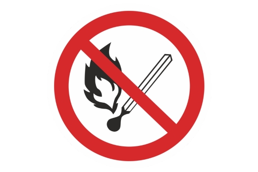 Наклейка &quot;Запрещается пользоваться открытым огнем и курить&quot; Р02 (200х200мм.) EKF PROxima (200шт)