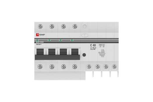 Дифференциальный автомат АД-4 S 40А/300мА (хар. C, AC, электронный) 4,5кА EKF PROxima