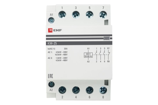 Контактор модульный КМ 25А 3NО+NC (3 мод.) EKF PROxima