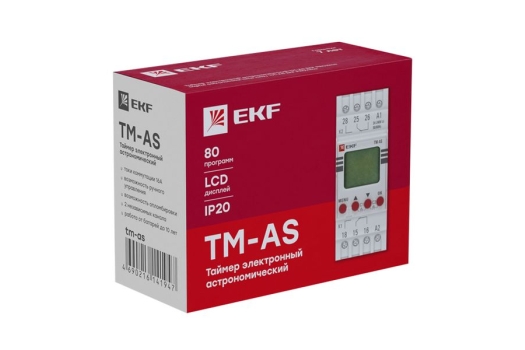 Таймер электронный астрономический двухканальный TM-АS EKF PROxima