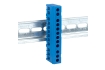 Шина '0' N (6х9мм) 12 отверстий латунь синий изолированный корпус на DIN-рейку EKF PROxima