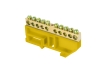 Шина '0' N (6х9мм) 10 отверстий латунь желтый изолятор на DIN-рейку EKF PROxima