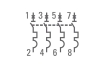 Автоматический выключатель 4P 8А (C) 4,5kA ВА 47-63 EKF PROxima