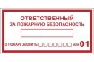 Знак пластик F20 'Ответственный за пожарную безопасность' (150x300) ГОСТ 12.4.026-2015 EKF PROxima