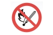 Наклейка 'Запрещается пользоваться открытым огнем и курить' Р02 (200х200мм.) EKF PROxima