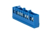 Шина '0' N (6х9мм) 10 отверстий латунь синий изолированный корпус на DIN-рейку EKF PROxima