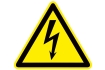 Знак пластик 'Опасность поражения электрическим током' (Молния) W08 (100х100мм.) EKF PROxima