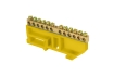 Шина '0' N (6х9мм) 12 отверстий латунь желтый изолятор на DIN-рейку розничный стикер EKF PROxima